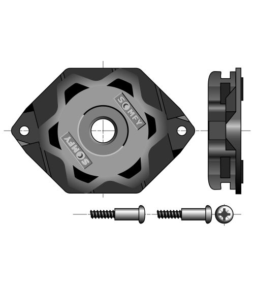 SUPPORT MOTEUR ETOILE LT50 CS