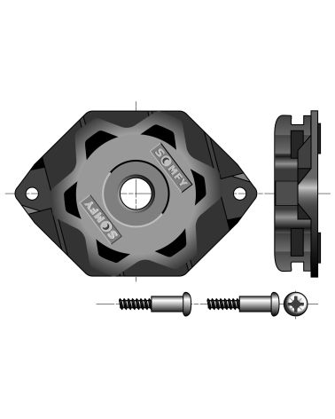 SUPPORT MOTEUR ETOILE LT50 CS